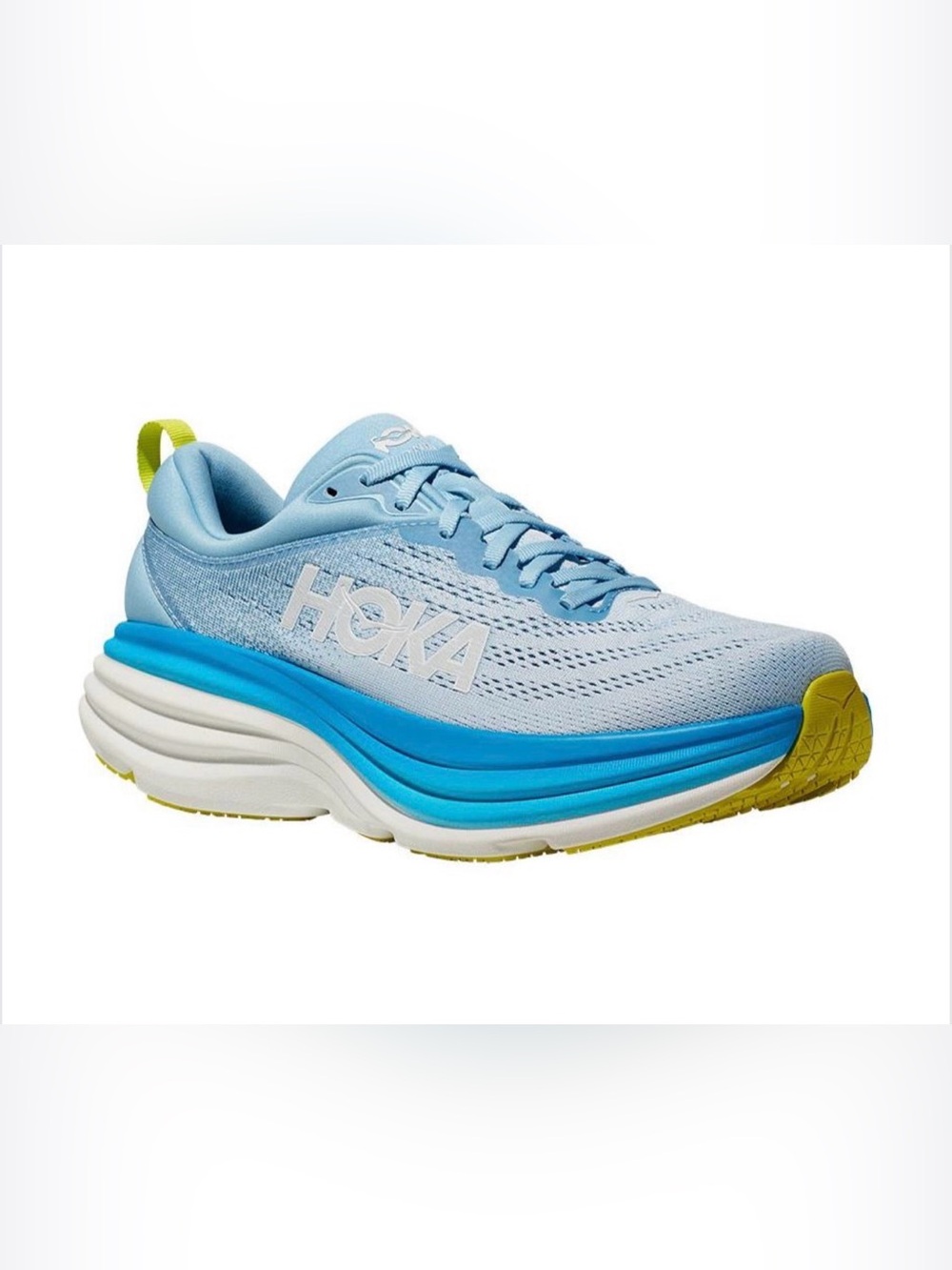 Hoka Men’s Sky Blue & Aqua Cushioned Running Shoe